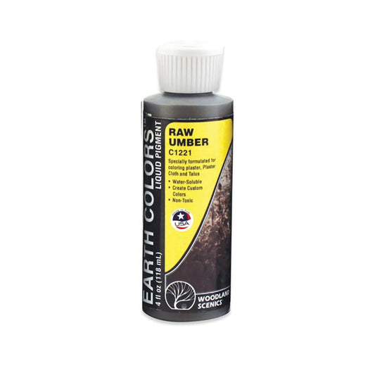 Woodland Scenics C1221 Raw Umber Earth Colours Liquid Pigment 4 fl. oz. Railway Landscaping Scenics