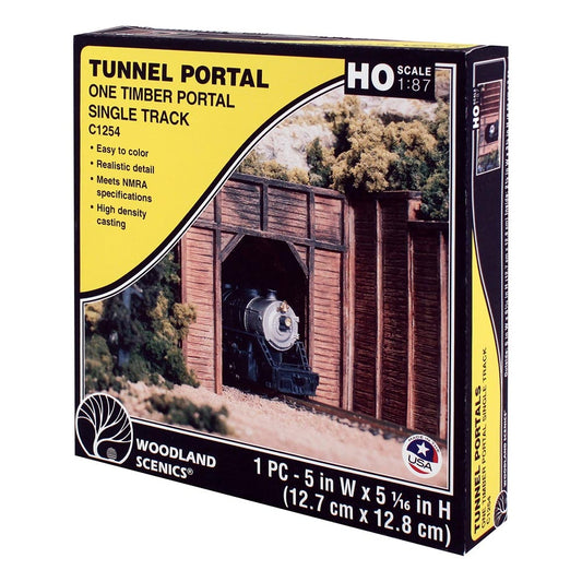 Woodland Scenics C1254 HO Timber Single Tunnel Portal HO Gauge Railway Landscaping Scenics