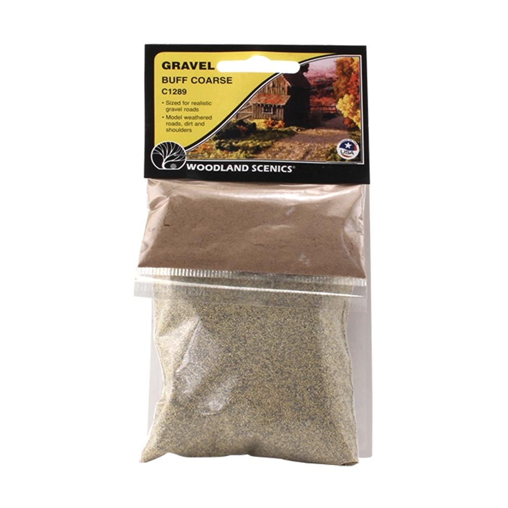 Woodland Scenics C1289 Coarse Buff Gravel Railway Landscaping Scenics