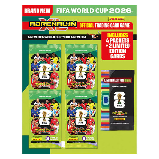 Panini FIFA World Cup 2026 Adrenalyn XL - Multipack (4 Packs + Cards)