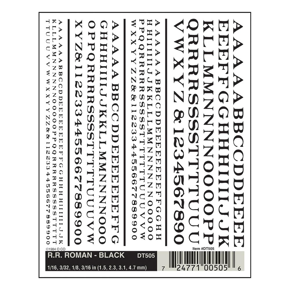 Woodland Scenics DT505 R.R. Roman - Black