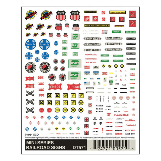 Woodland Scenics DT571 Mini-Series Railroad Signs
