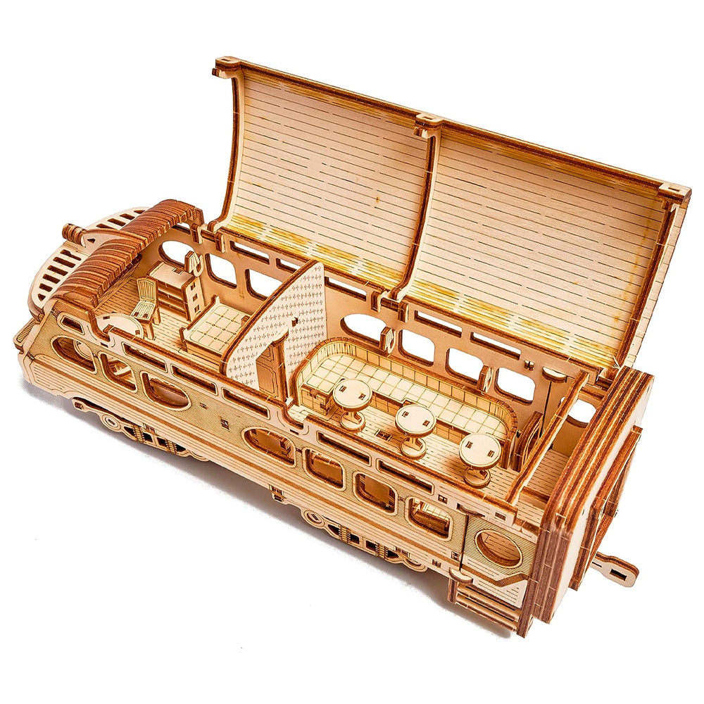 Wood Trick Atlantic Express Locomotive Train Wooden Model Kit WDTK029