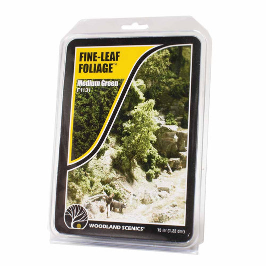 Woodland Scenics F1131 Medium Green Fine Leaf Foliage Scenic Brush Flock