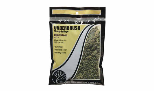 Woodland Scenics FC134 Olive Green Underbrush Bag Scenic Brush Foliage Flock