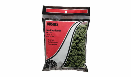 Woodland Scenics FC146 Medium Green Bushes Bag Scenic Brush Foliage Flock