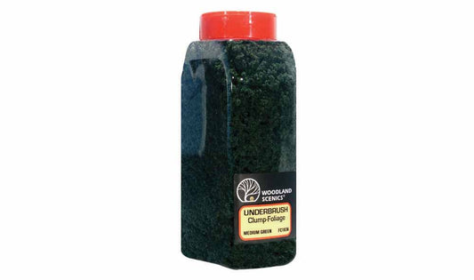 Woodland Scenics FC1636 Medium Green Underbrush Scenic Brush Foliage Flock