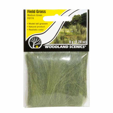Woodland Scenics FG174 Medium Green Field Grass Scenic Brush Foliage Flock