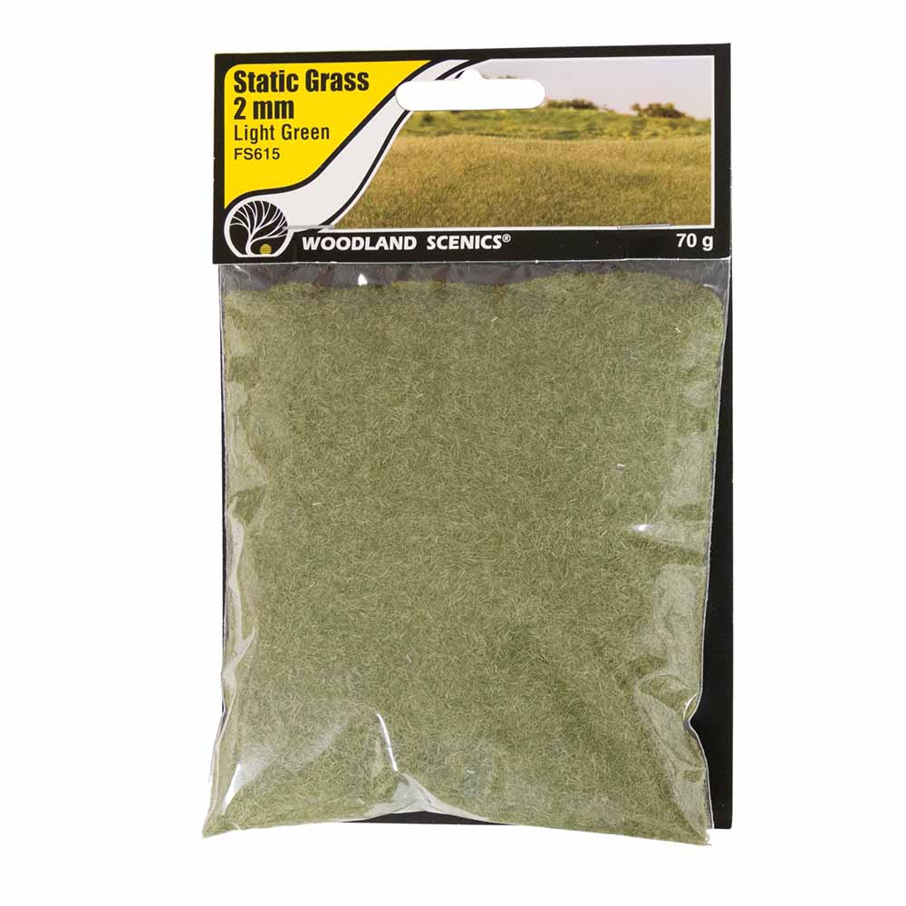 Woodland Scenics FS615 2mm Static Grass Light Green Scenic Brush Foliage Flock