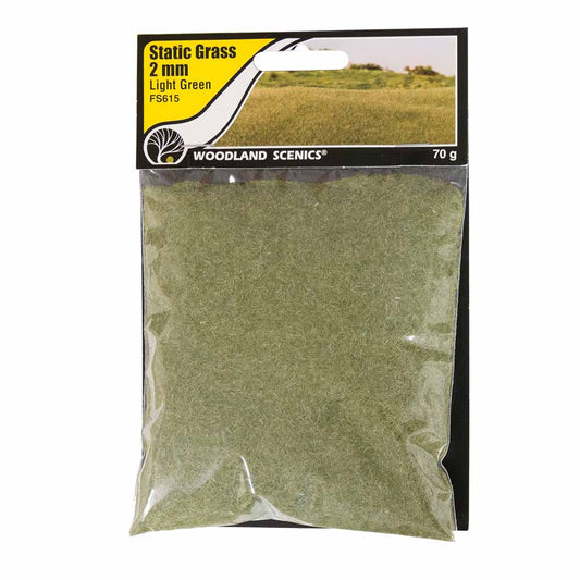 Woodland Scenics FS615 2mm Static Grass Light Green Scenic Brush Foliage Flock