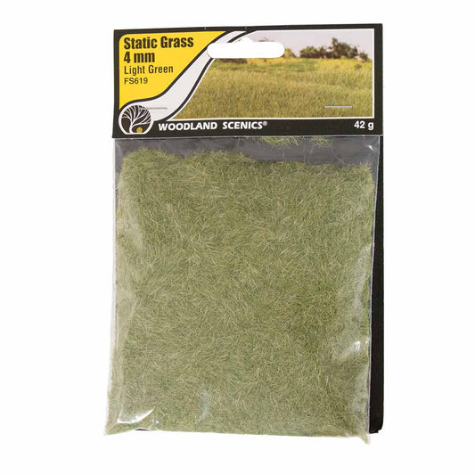 Woodland Scenics FS619 4mm Static Grass Light Green Scenic Brush Foliage Flock