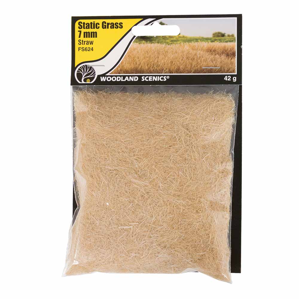 Woodland Scenics FS624 7mm Static Grass Straw Scenic Brush Foliage Flock