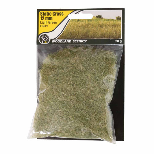 Woodland Scenics FS627 12mm Static Grass Light Green Scenic Brush Foliage Flock