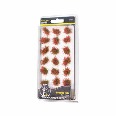 Woodland Scenics FS773 Red Flowering Tufts Scenic Brush Foliage Flock