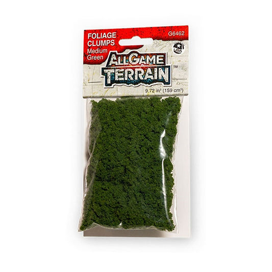All Game Terrain 6462 Medium Green Foliage Clumps Wargaming Miniature Base Terrain & Diorama