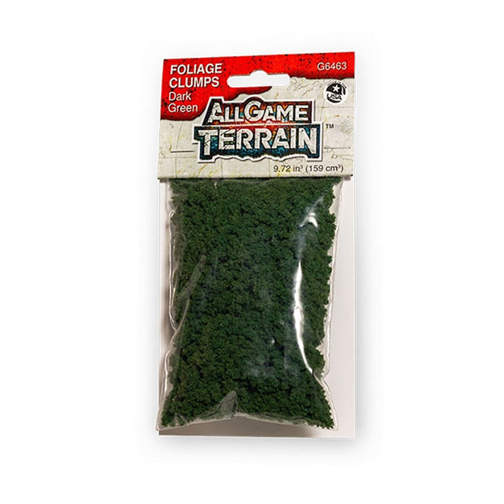 All Game Terrain 6463 Dark Green Foliage Clumps Wargaming Miniature Base Terrain & Diorama