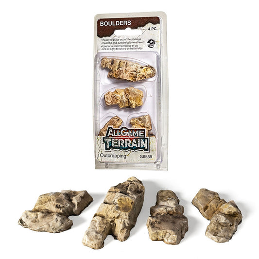 All Game Terrain 6559 Outcropping Boulders Wargaming Miniature Base Terrain & Diorama