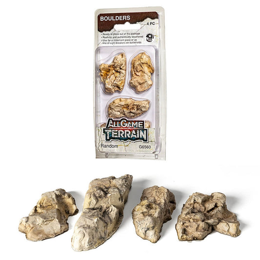 All Game Terrain 6560 Random Boulders Wargaming Miniature Base Terrain & Diorama