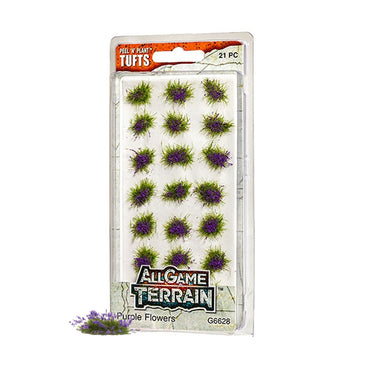 All Game Terrain 6628 Purple Flower Tufts Wargaming Miniature Base Terrain & Diorama
