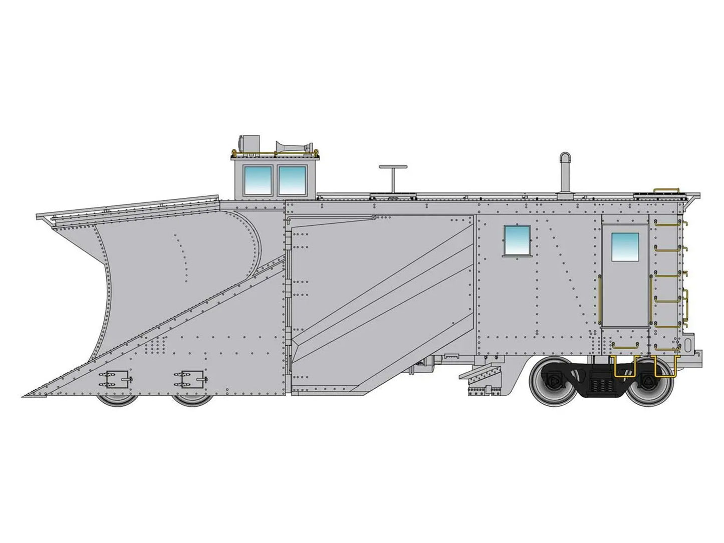 Walthers Proto Russell Snowplow MOW Grey WH920-110038 HO Gauge