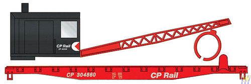 Walthers Trainline 931-1781 Flat Car with Logging Crane Canadian Pacific HO