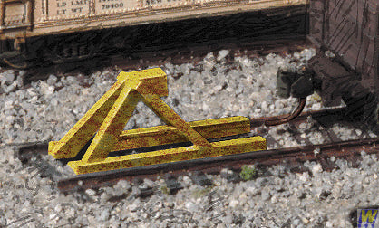 Walthers Cornerstone Yellow Track Bumpers 5pc (Pre-Built) N Gauge WH933-2602