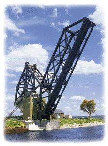 Walthers Cornerstone Operating Single Track Bascule Railroad Bridge Building Kit HO Gauge WH933-3070