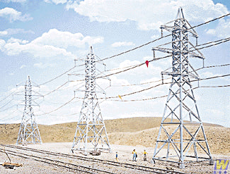 Walthers Cornerstone High Voltage Transmission Towers (4) Building Kit HO Gauge WH933-3121
