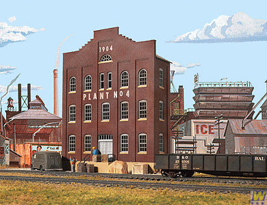 Walthers Cornerstone Plant No.4 Background Building Kit HO Gauge WH933-3183