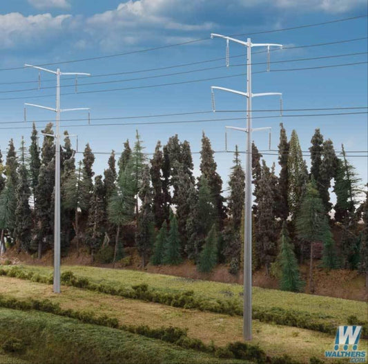 Walthers Cornerstone Modern High Voltage Transmission Towers Building Kit HO Gauge WH933-3343