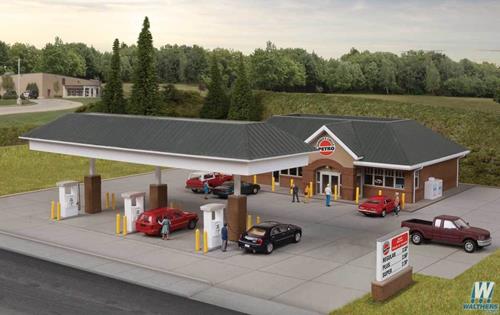 Walthers Cornerstone Modern Gas Station Main Building Kit HO Gauge WH933-3537