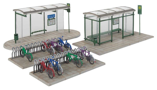 Walthers Cornerstone Modern Bus Shelter Building Kit HO Gauge WH933-3552