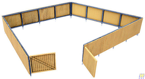 Walthers Cornerstone Corrugated Fence Building Kit HO Gauge WH933-3632