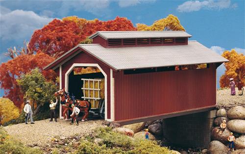Walthers Cornerstone Willow Glen Covered Bridge Building Kit HO Gauge WH933-3652