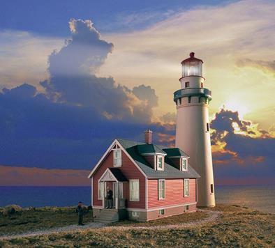 Walthers Cornerstone Rocky Point Lighthouse Building Kit HO Gauge WH933-3663