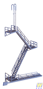Walthers Cornerstone Modern Fire Escape Building Kit HO Gauge WH933-3736