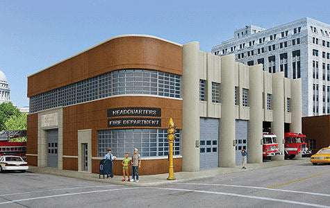 Walthers Cornerstone Fire Department Headquarters Building Kit HO Gauge WH933-3765