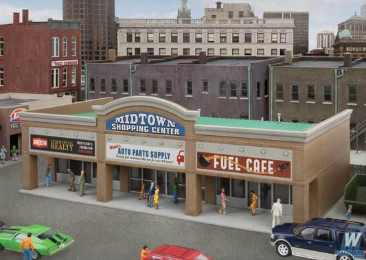 Walthers Cornerstone Modern Shopping Centre II Building Kit HO Gauge WH933-4116