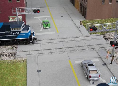 Walthers Cornerstone Modern Concrete Grade Crossing Building Kit HO Gauge WH933-4121
