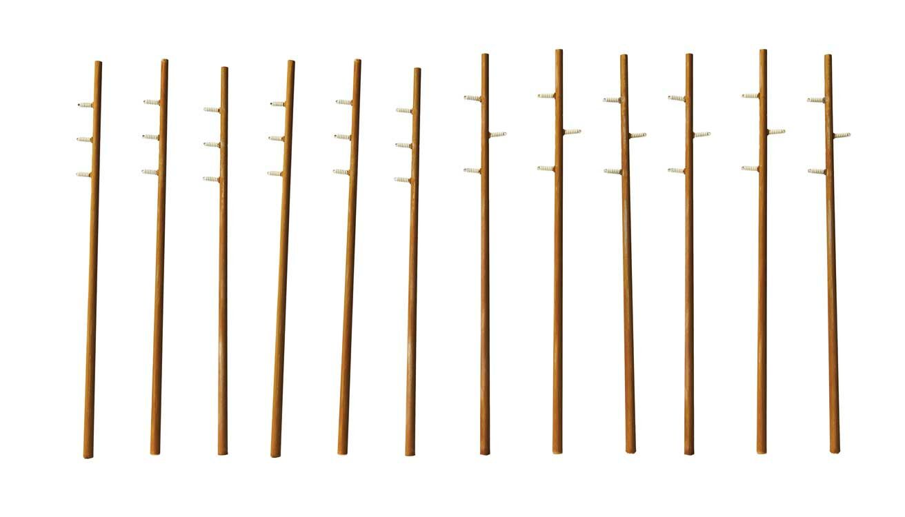 Walthers Cornerstone Wooden Utility Poles (12) Kit Intermediate Height WH933-4173 HO Gauge