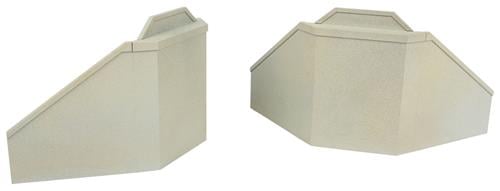 Walthers Cornerstone Single Track Railroad Bridge Concrete Abutments (2) Building Kit HO Gauge WH933-4551