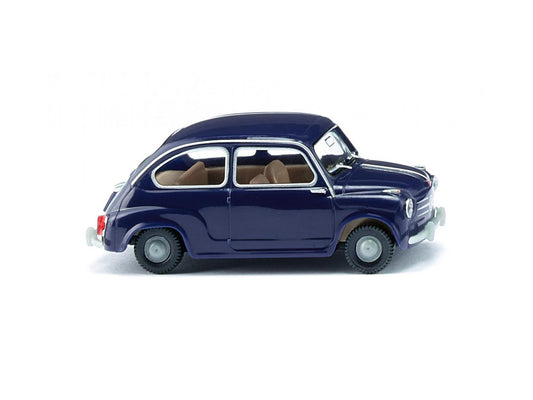 Wiking 9907 Fiat 600 Dark Blue 1955-64 HO Gauge