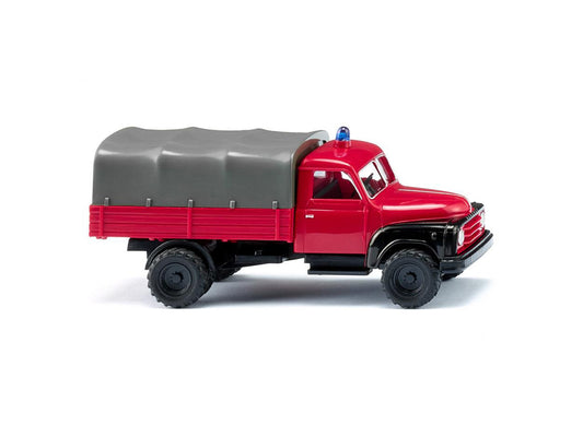 Wiking 34505 Hanomag L28 Flatbed Lorry Fire Brigade 1950-58 HO Gauge