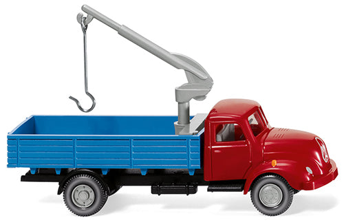 Wiking 042002 Magirus S 3500 Flatbed Truck with Loading Crane HO