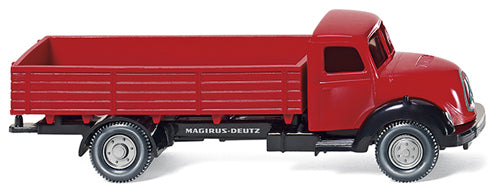 Wiking 042601 Magirus Sirius Flatbed Truck Red HO
