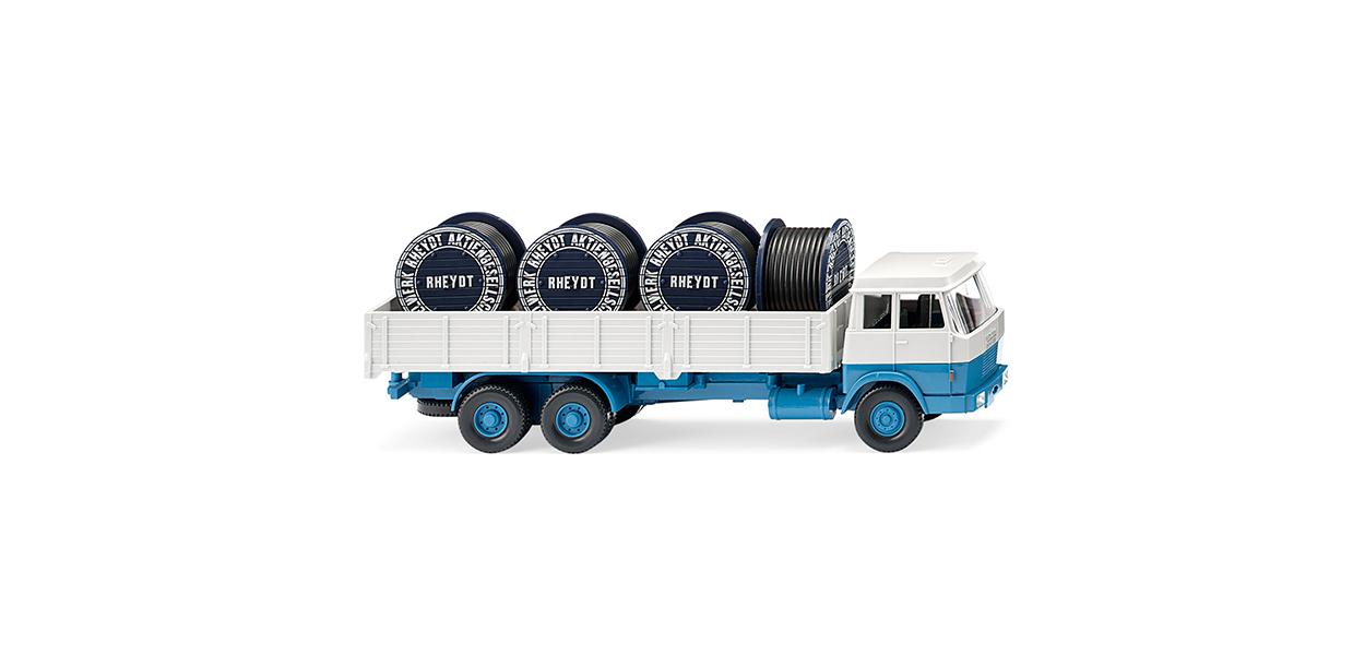 Wiking Hanomag Henschel Flatbed Truck Kabelwerke Rheydt 1969-71 HO WK043309