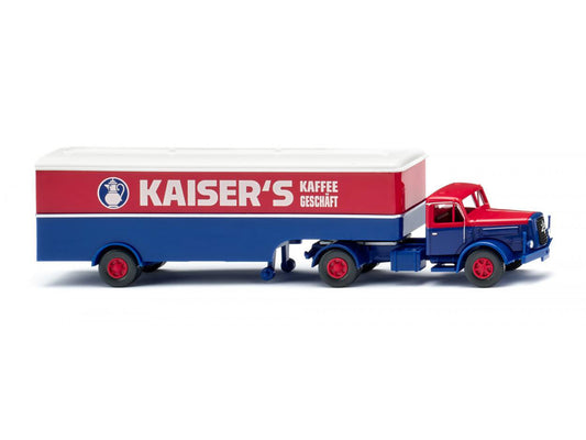 Wiking Henschel Box Semitrailer Kaisers Kaffee 1955-61 WK051328 HO Gauge
