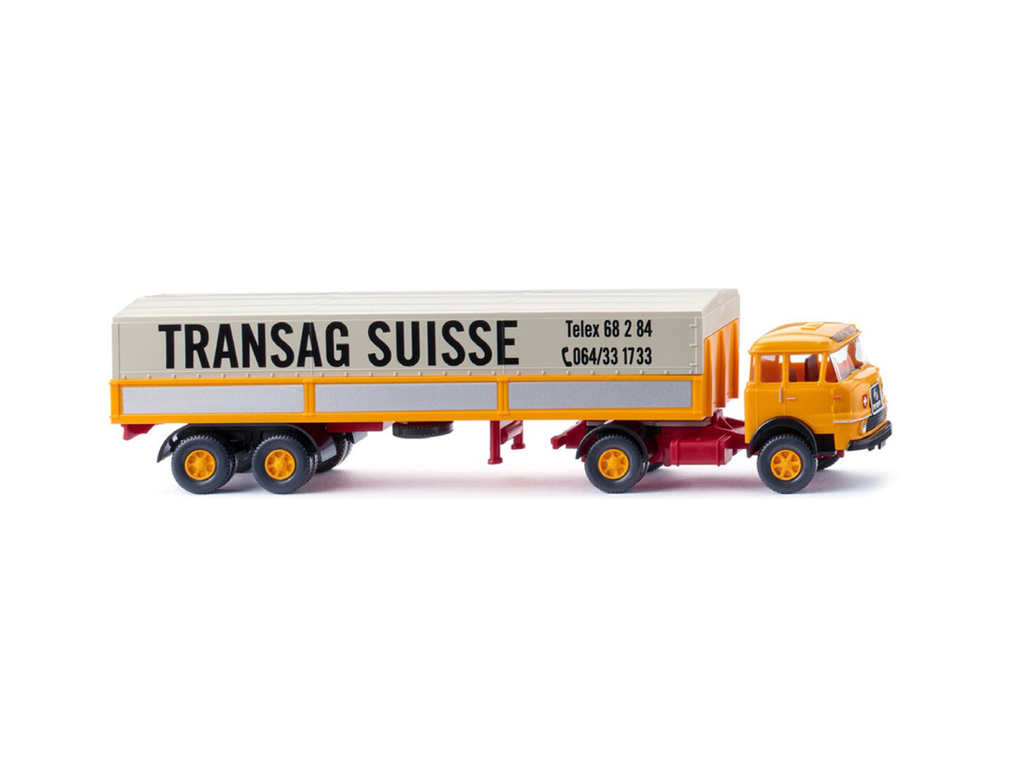 Wiking Krupp 806 Flatbed Tractor Trailer Transag Suisse 1964-68 HO Gauge 51503