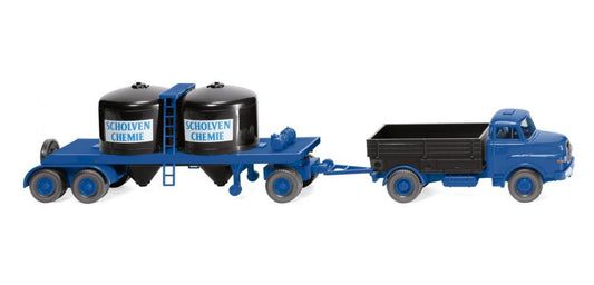 Wiking 053404 MAN Chemical Truck/Trailer Scholven-Chemie HO