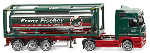 Wiking 053603 MB Actros 30' Container Truck Franz Fischer Spedition HO